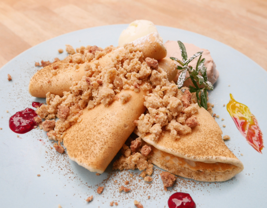 和栗とライ麦全粒粉のパンケーキ | パンケーキママカフェVoiVoi