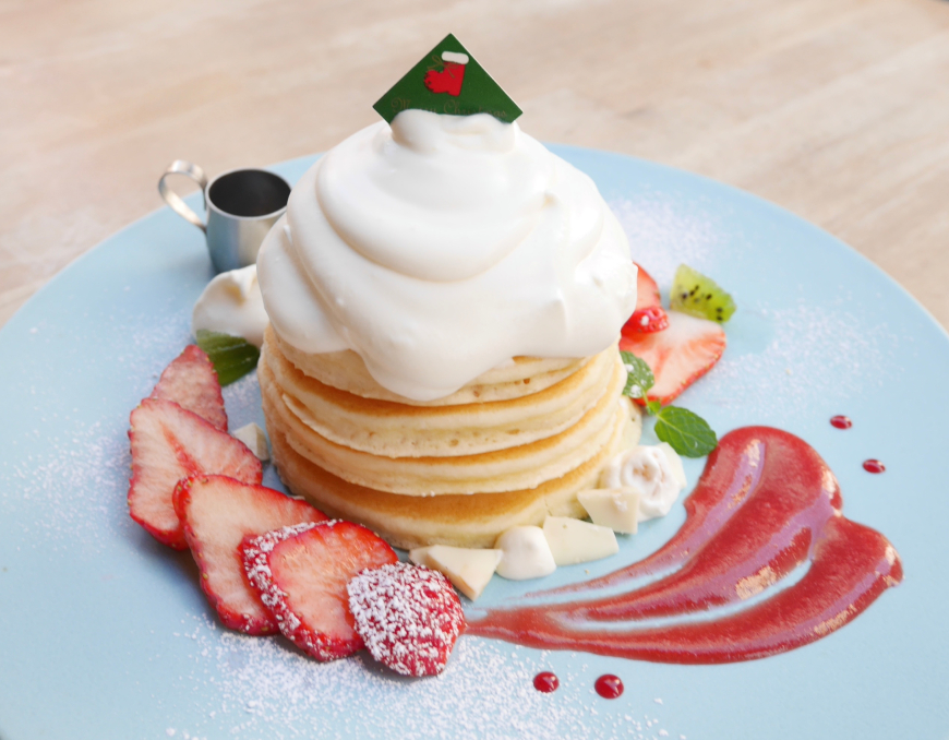 ジャージークリームのクリスマスパンケーキ | パンケーキママカフェVoiVoi